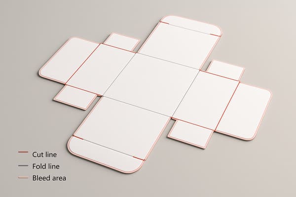 Diseño de Dieline de embalaje