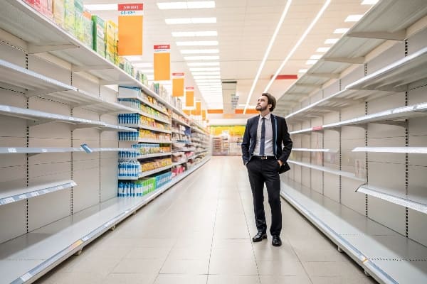 Allée des magasins de détail