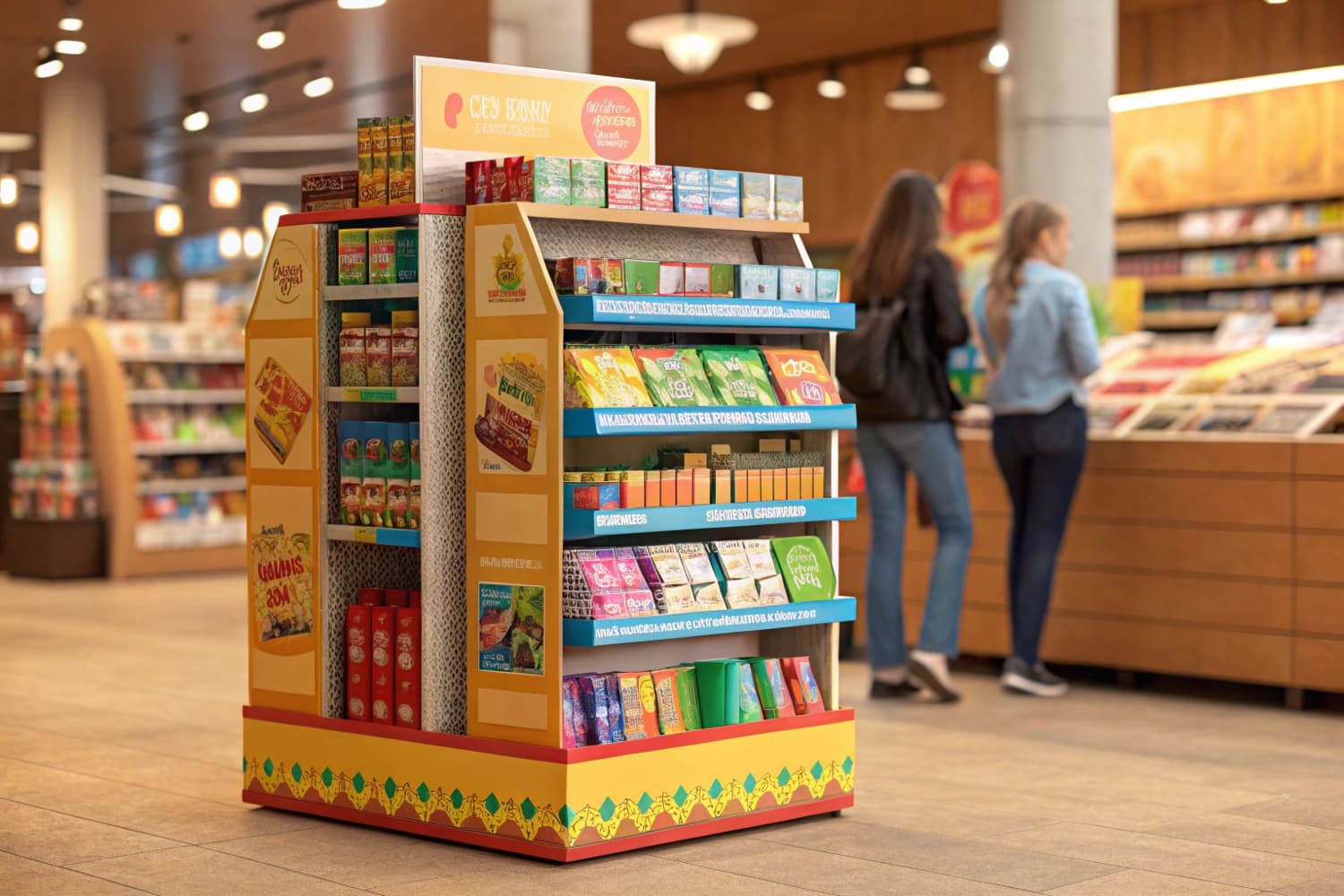 What kinds of cardboard displays are available and what can they store?