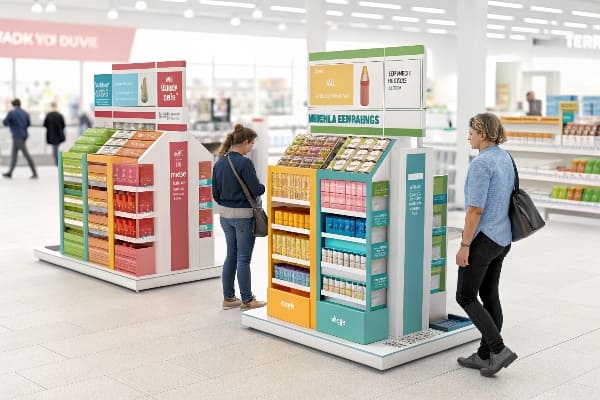 Exhibición de productos minoristas