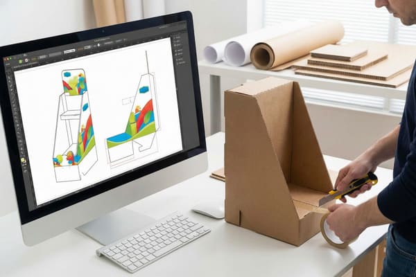 How to make a cardboard stand for a display?