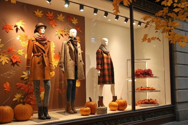 Pantalla de moda de otoño