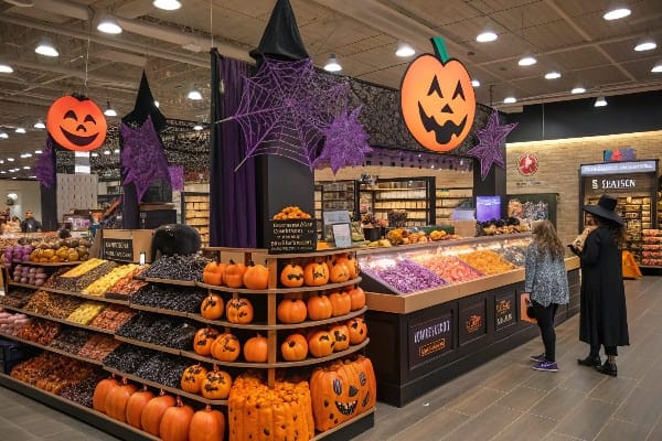 Exhibición de dulces de Halloween