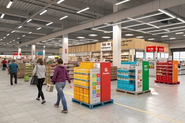 Interior de la tienda moderna
