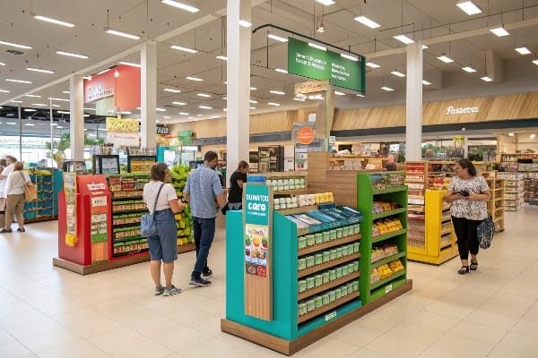 Diseño del pasillo de supermercado
