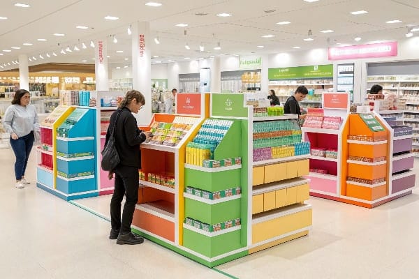 カラフルな小売セクション