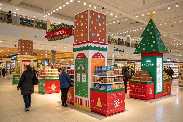 小売店のホリデーデコレーション