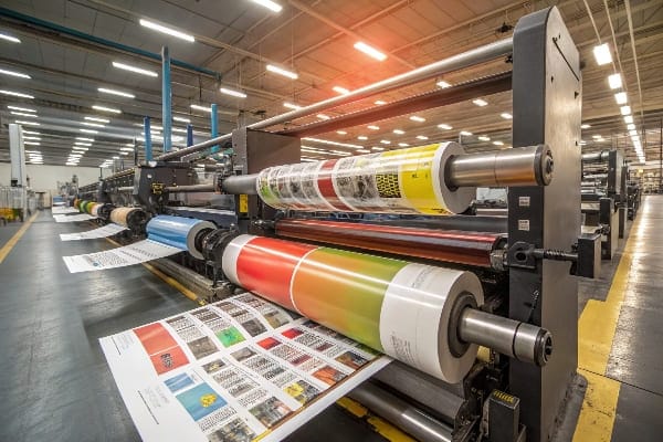 Impresión de flexografía en fábrica