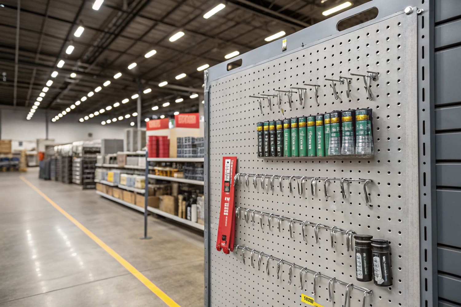 What types of merchandising peg boards are available?