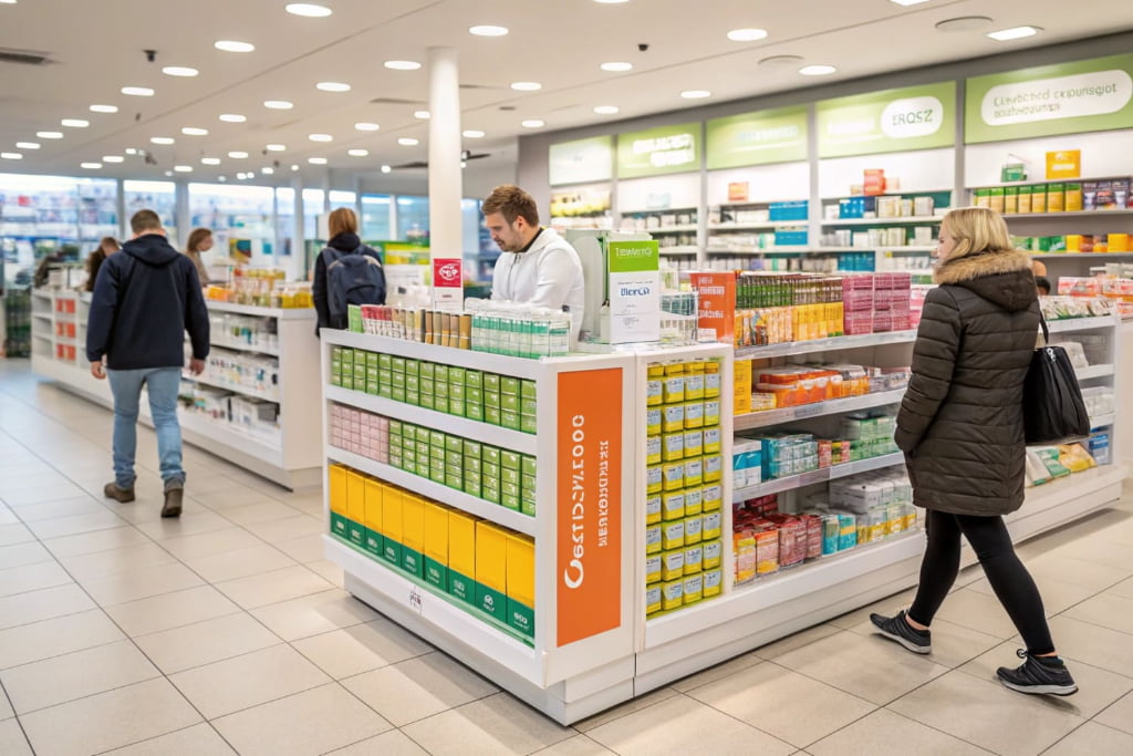 Quais os produtos mais adequados para exposição em farmácias?