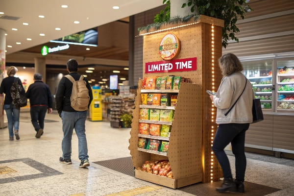 Begrenzte Zeit Snack Promotion Stand
