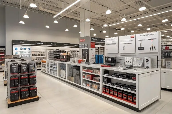 Rayon quincaillerie proposant outils et produits de bricolage.