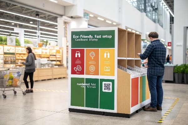 Affichage en carton de configuration respectueux de l'environnement et rapide
