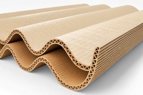 Corrugated cardboard sheet with multiple fluted layers