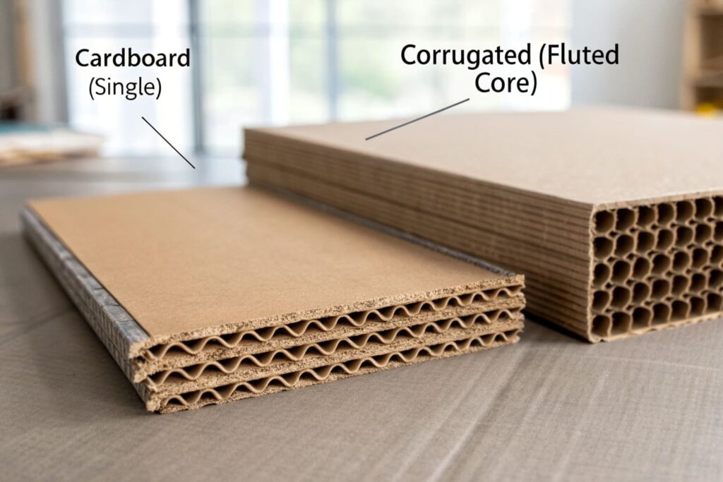Cardboard vs corrugado: ¿cuál es la diferencia?