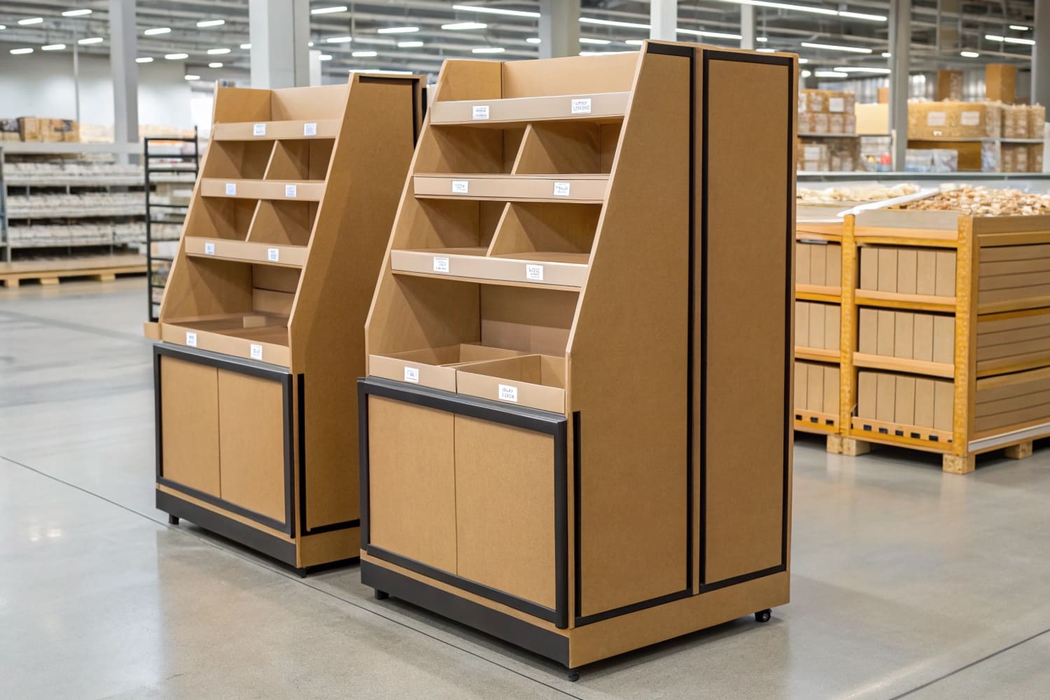 What is the minimum order quantity for custom cardboard displays?