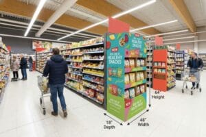 Are there any size limitations for endcap displays?