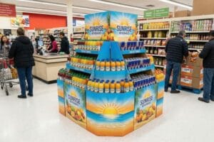 Can the floor pop display be customized to fit our brand’s design?