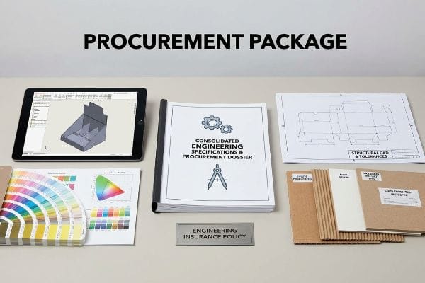 Procurement Package: Engineering Dossier, 3D CAD, Structural Blueprint, Color Profiles, Material Samples, Engineering Insurance Policy.