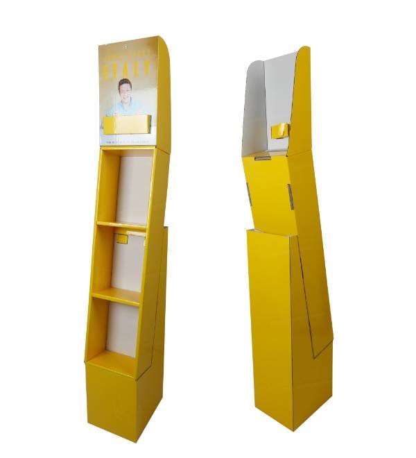 背面図と側面図　波型ポップ什器