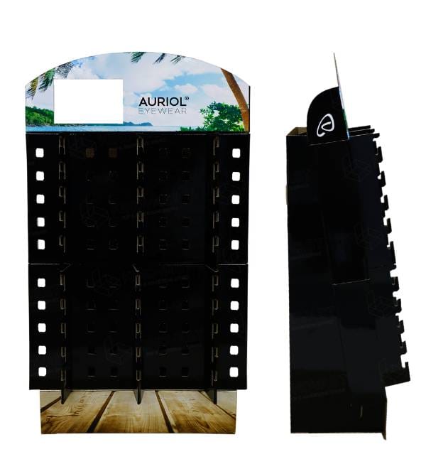 瓦楞纸板柜台展示盒侧面