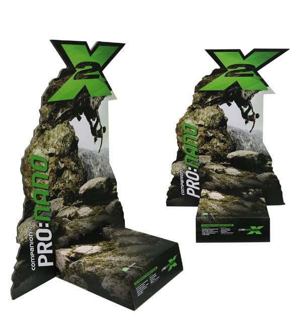 corrugated merchandising display dual view