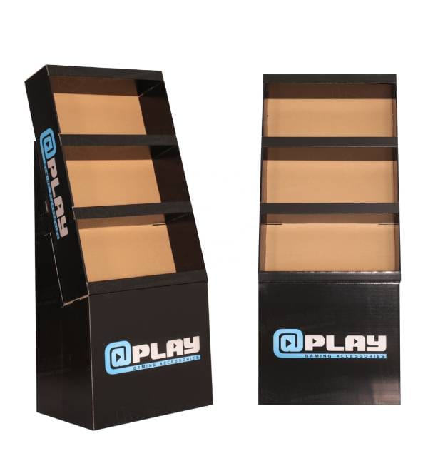 カスタムプリントされた段ボール製フロアスタンド