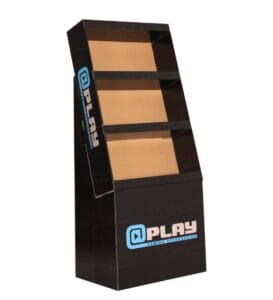 Hauptdisplay für Gaming-Zubehör aus Karton