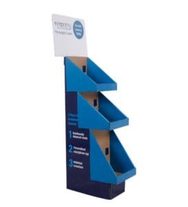 impromy 3-stufiges Kartondisplay für den Einzelhandel