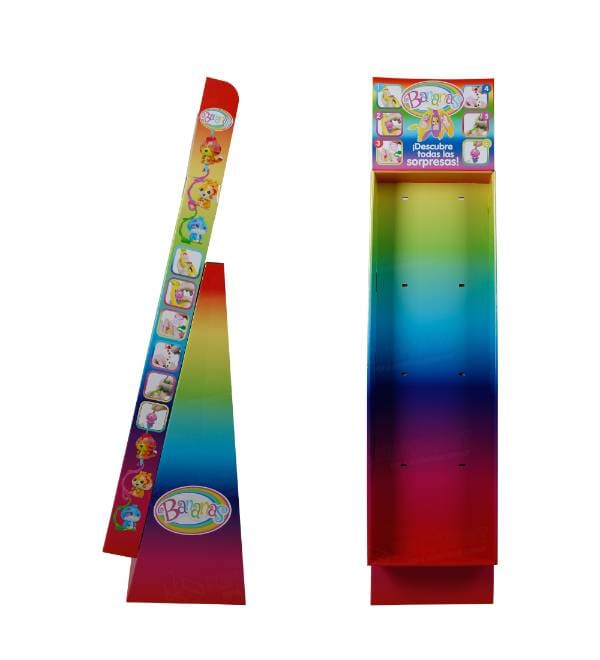 peg hook cardboard display side profile