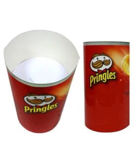 pringles branded cardboard display bin