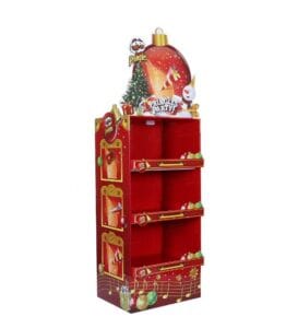 pringles christmas red cardboard display