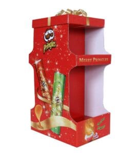 red pringles 3 tier cardboard display