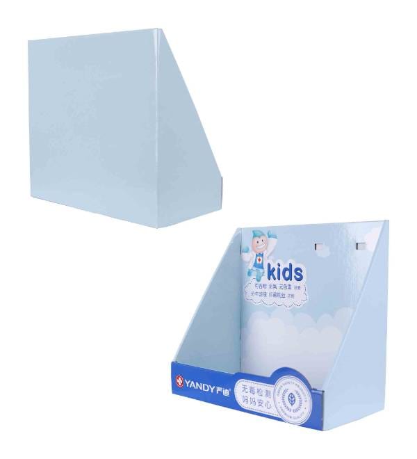 retail ready corrugated stand back view