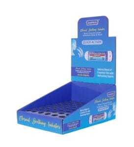 सायरास नेज़ल इनहेलर का कार्डबोर्ड डिस्प्ले बॉक्स