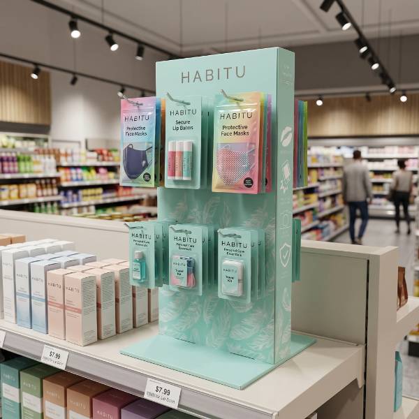 supermarket retail pos corrugated fixture