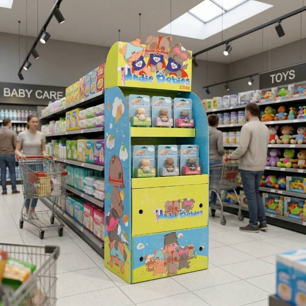 Verkaufsdisplay für Spielzeug im Geschäft