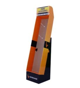 wiresage orange cardboard display