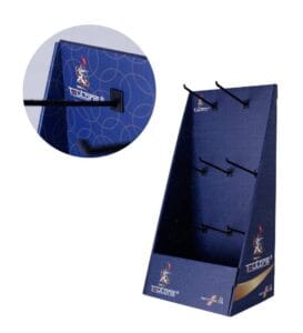 cardboard peg hook display attachment