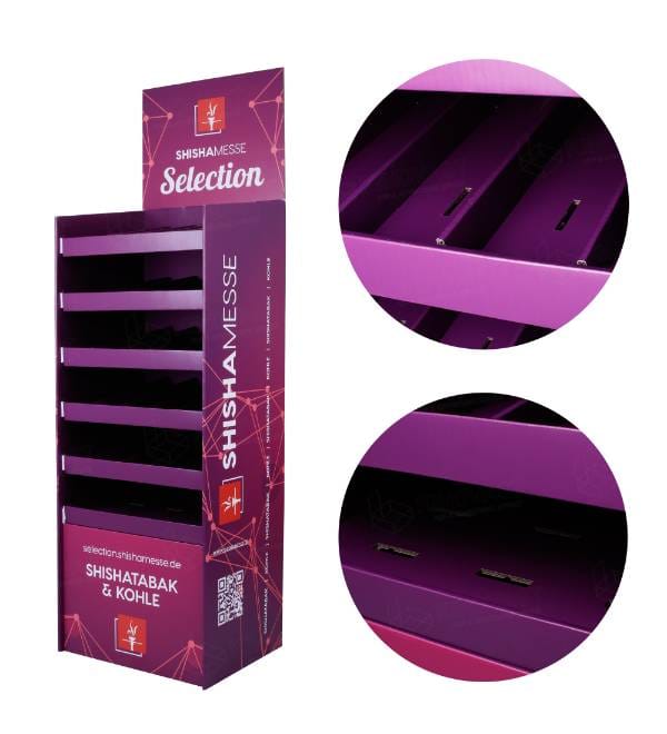 波型棚の詳細シーシャディスプレイ