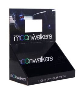 custom black moonwalkers cardboard display