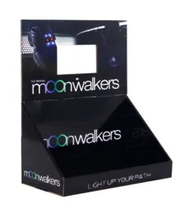 Exhibidor de cartón personalizado de Black Moonwalkers