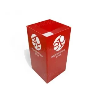 contenedor de exhibición de cartón rojo personalizado