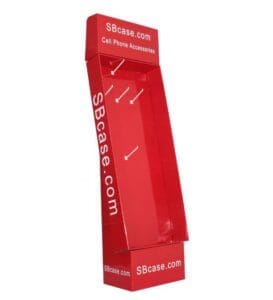 custom red cardboard display electronics