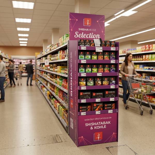 シーシャ炭 POSディスプレイ 食料品売り場