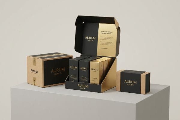conjunto de embalajes Aurum Goods
