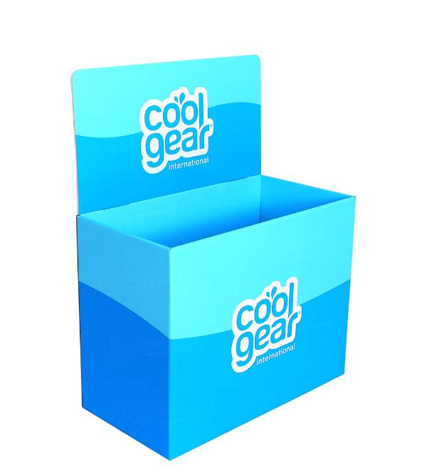Bac de présentation en carton bleu Cool Gear