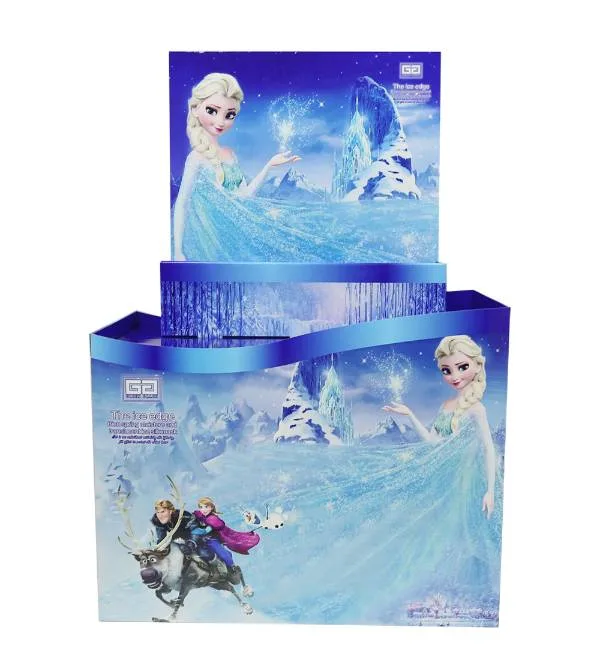 Expositor de palets de cartón corrugado azul Elsa
