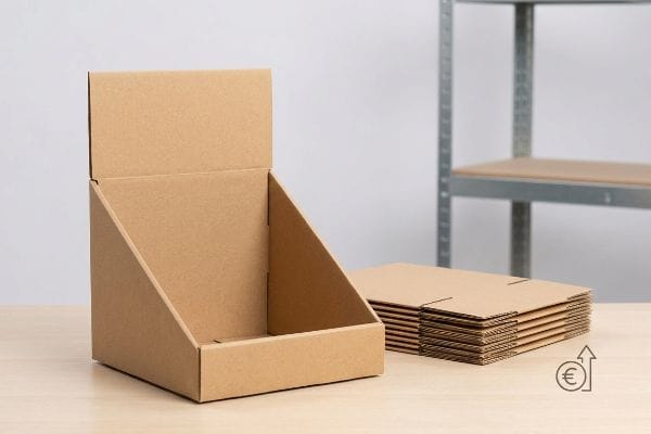 cardboard display box flatpack cost