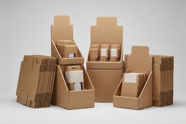 cardboard display boxes flat packed
